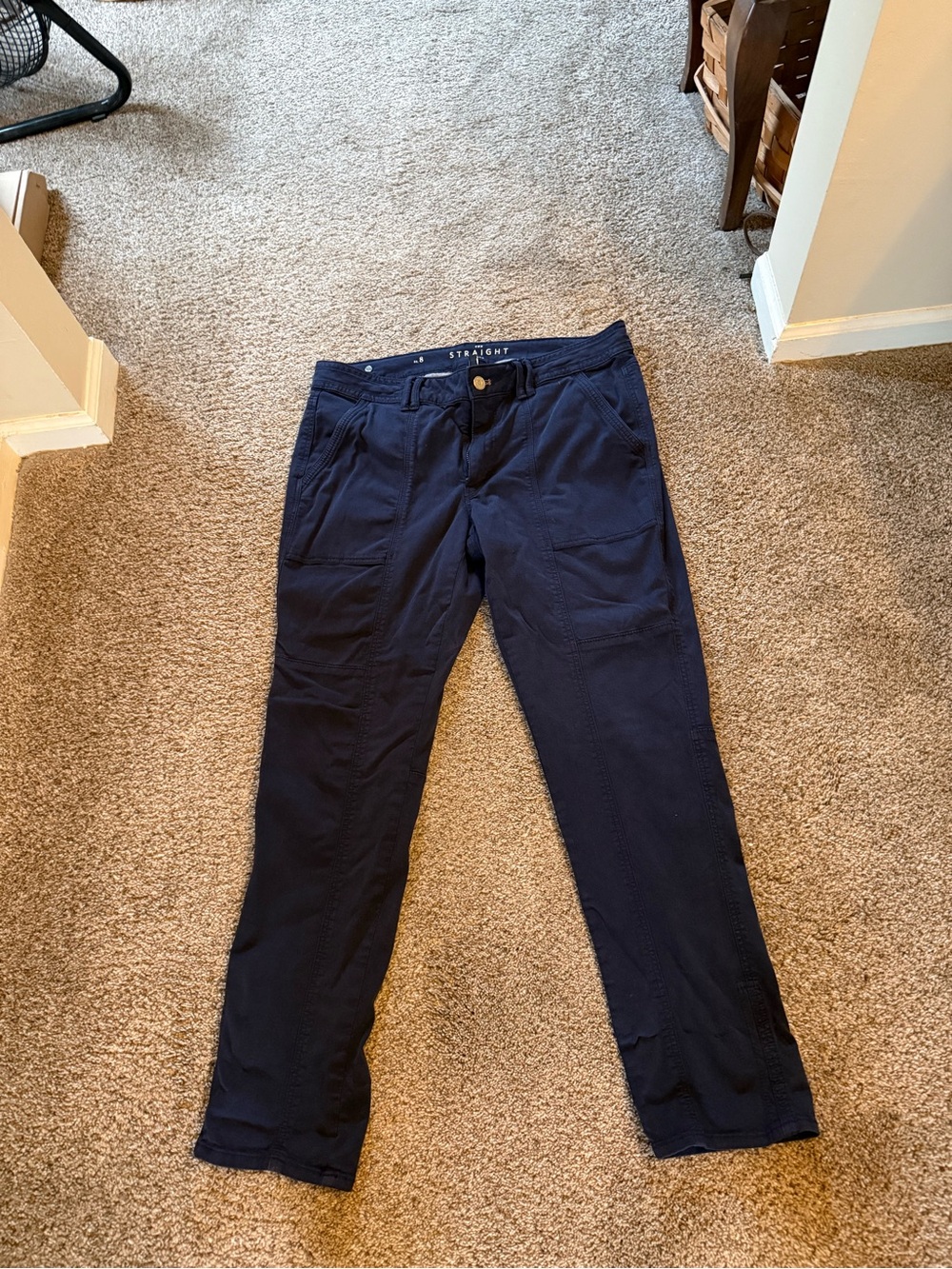 White House Black Market Navy Straight Leg Jeans